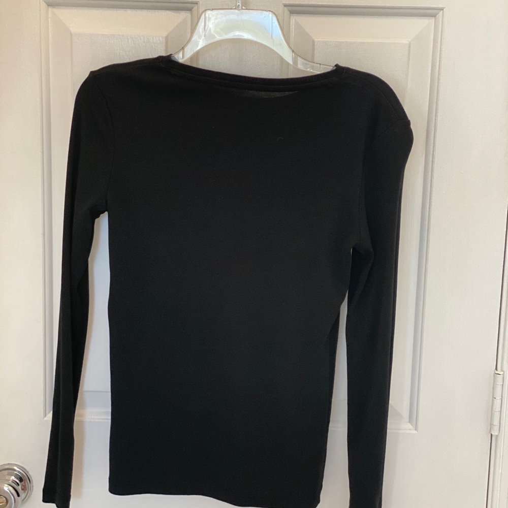 Talbots Black Tee - Picture 2 of 3